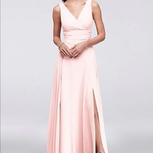 David’s Bridal Chiffon dress in petal